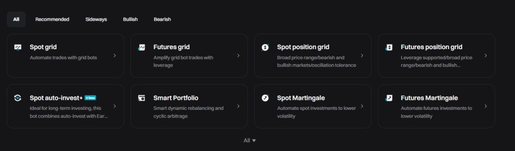 Trading bots on Bitget