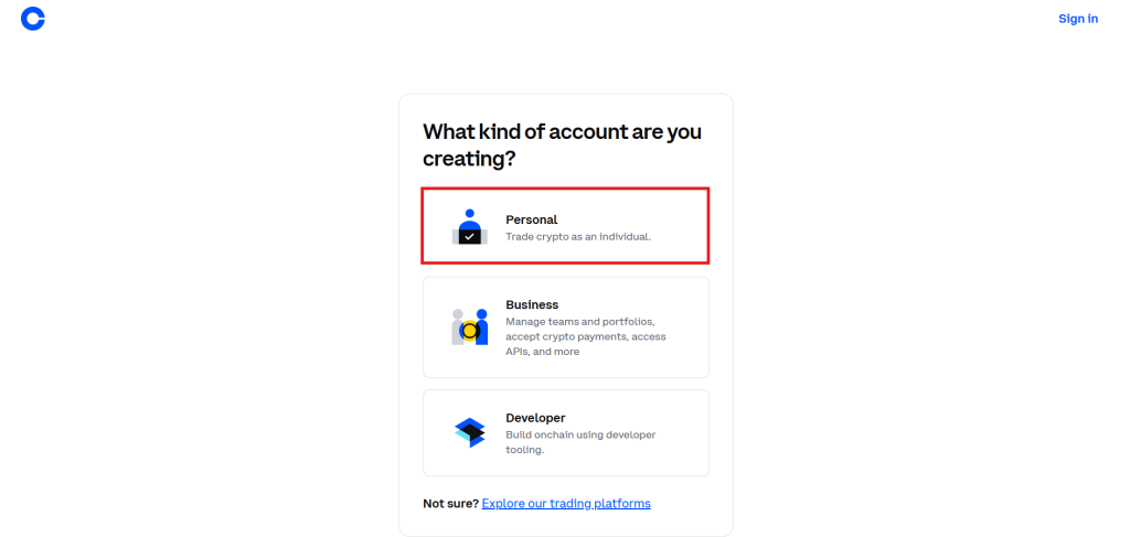Coinbase Exchange Tutorial: Coinbase account type