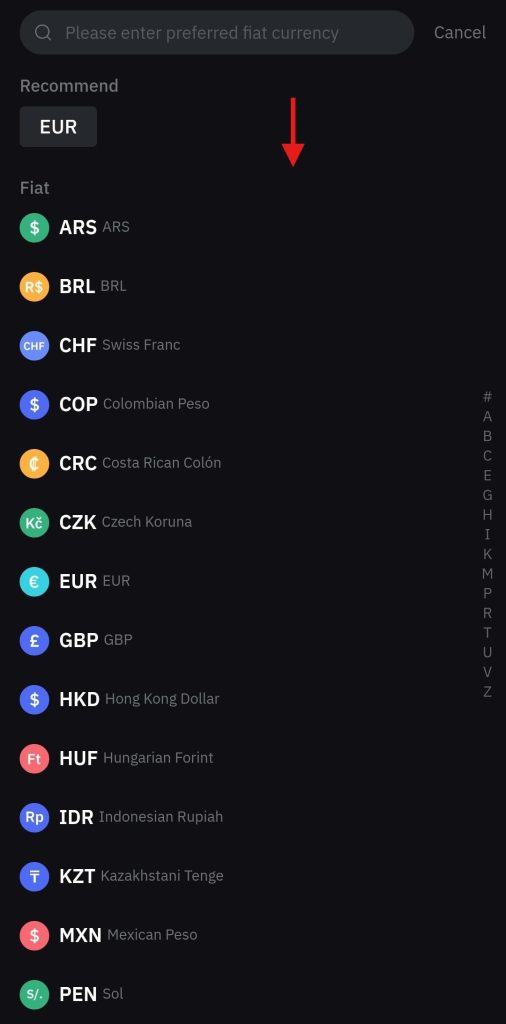Bybit App Fiat deposit: Fiat deposit currency