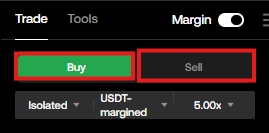 OKX margin trading Tutorial: choose the order direction