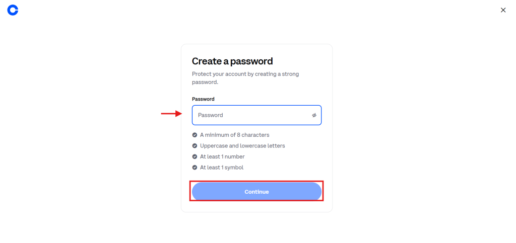 Coinbase Tutorial: sign-in password