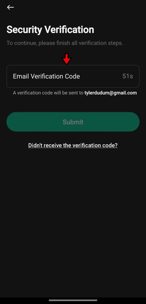 KuCoin App Tutorial: Email verification