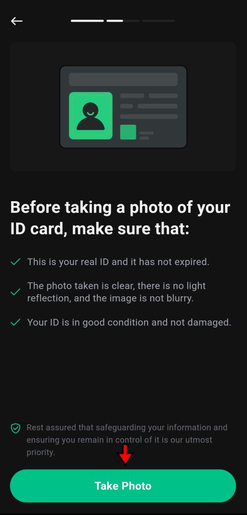 KuCoin App Tutorial: Provide ID photo