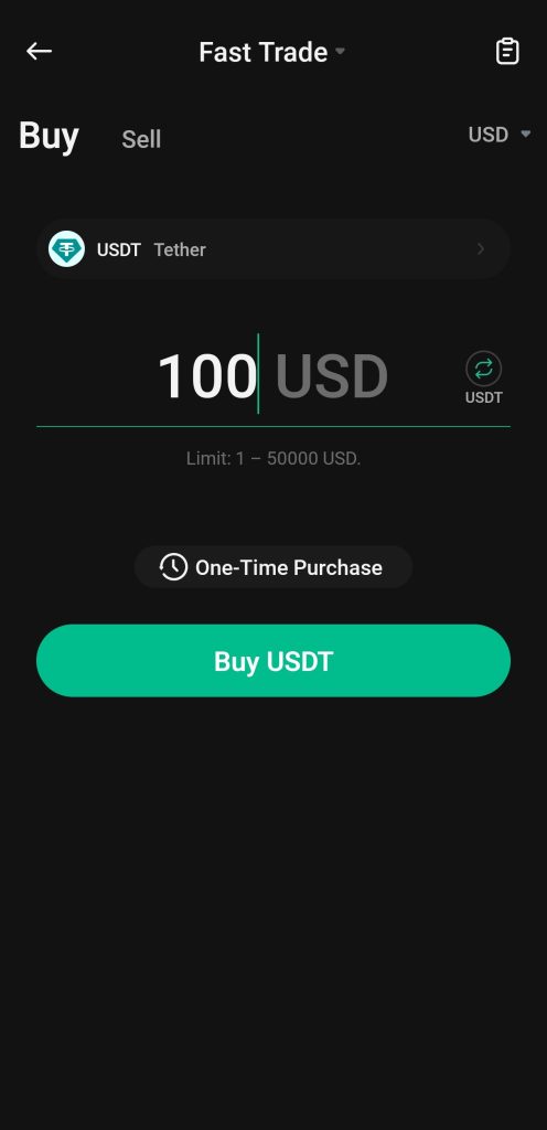 KuCoin App Crypto Buying Tutorial: Enter trade details