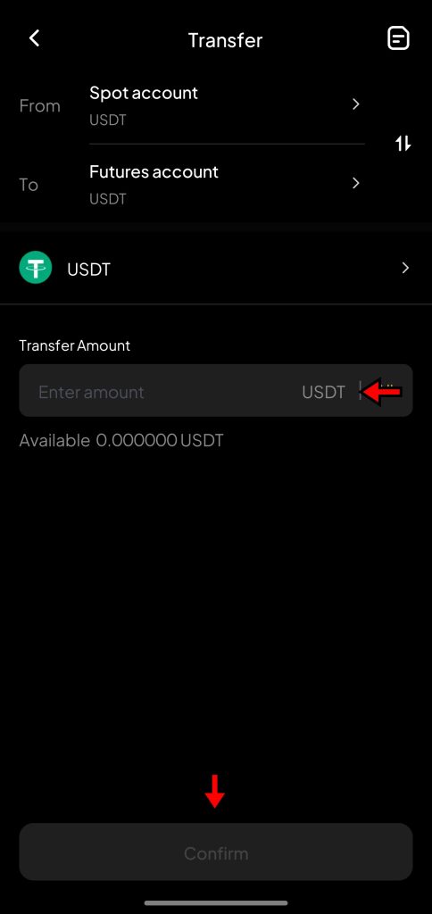 WEEX app Futures Trading Tutorial: Move funds to futures wallet