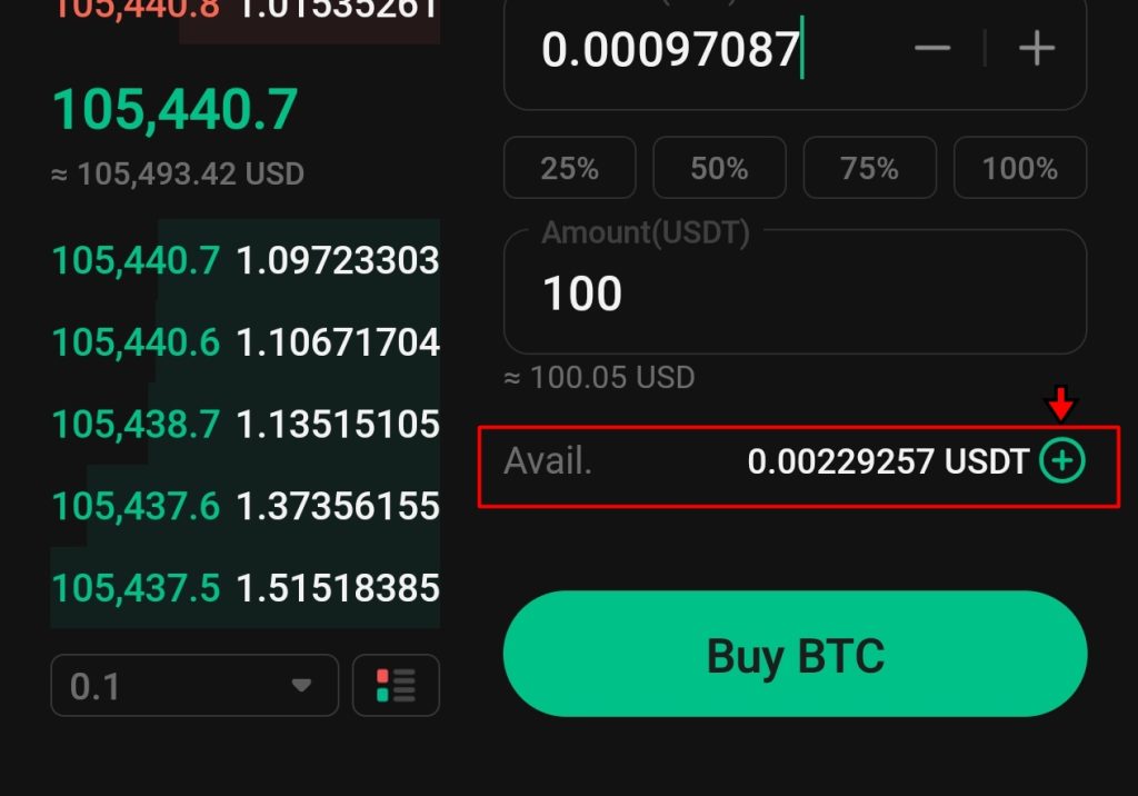 KuCoin App Spot Trading Tutorial: Transfer funds to Spot wallet