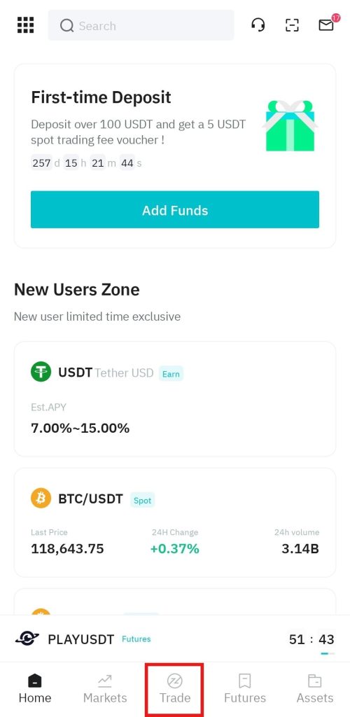 BitMart App Spot trading Tutorial
