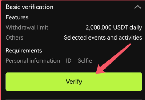 Bitunix App KYC Tutorial: Verification level
