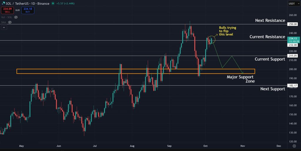 Solana Price Prediction Today 06-October-2025: Bearish scenario for SOL in case price fails to flip $230