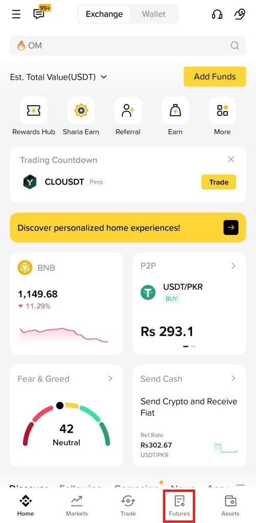 Binance App Futures market Tutorial
